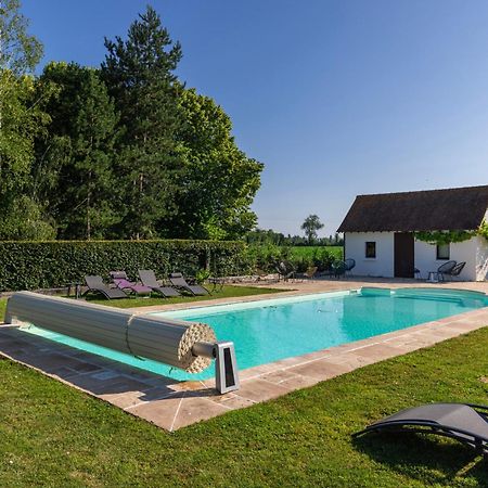 Charmante chaumière romantique avec piscine chauffée Bieville-en-Auge Exterior foto